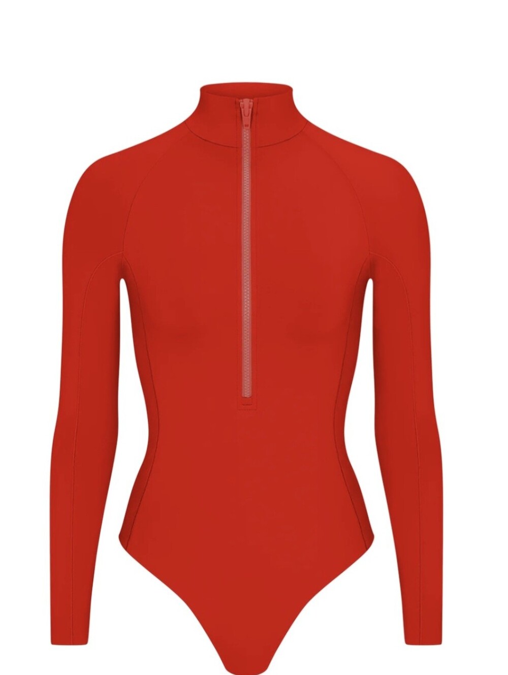 Left On Friday Zip Front Surf Suit / Bodysuit Neon Chili M Like New